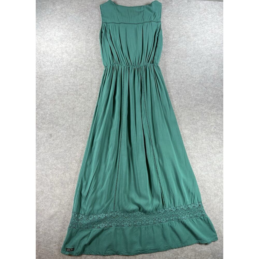 Matilda Jane Green Down In The Valley Mama Boho Prairie Lace Maxi Dress Sz M - Picture 3 of 10